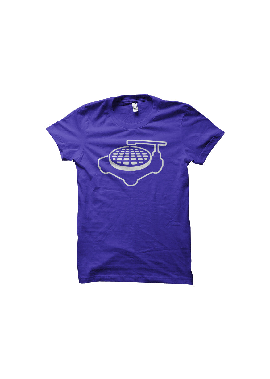 T-Shirt: Purple & White | Funk 'n Waffles