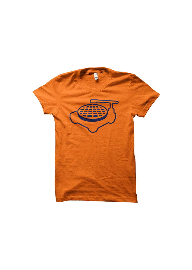 T-Shirt: Orange & Blue